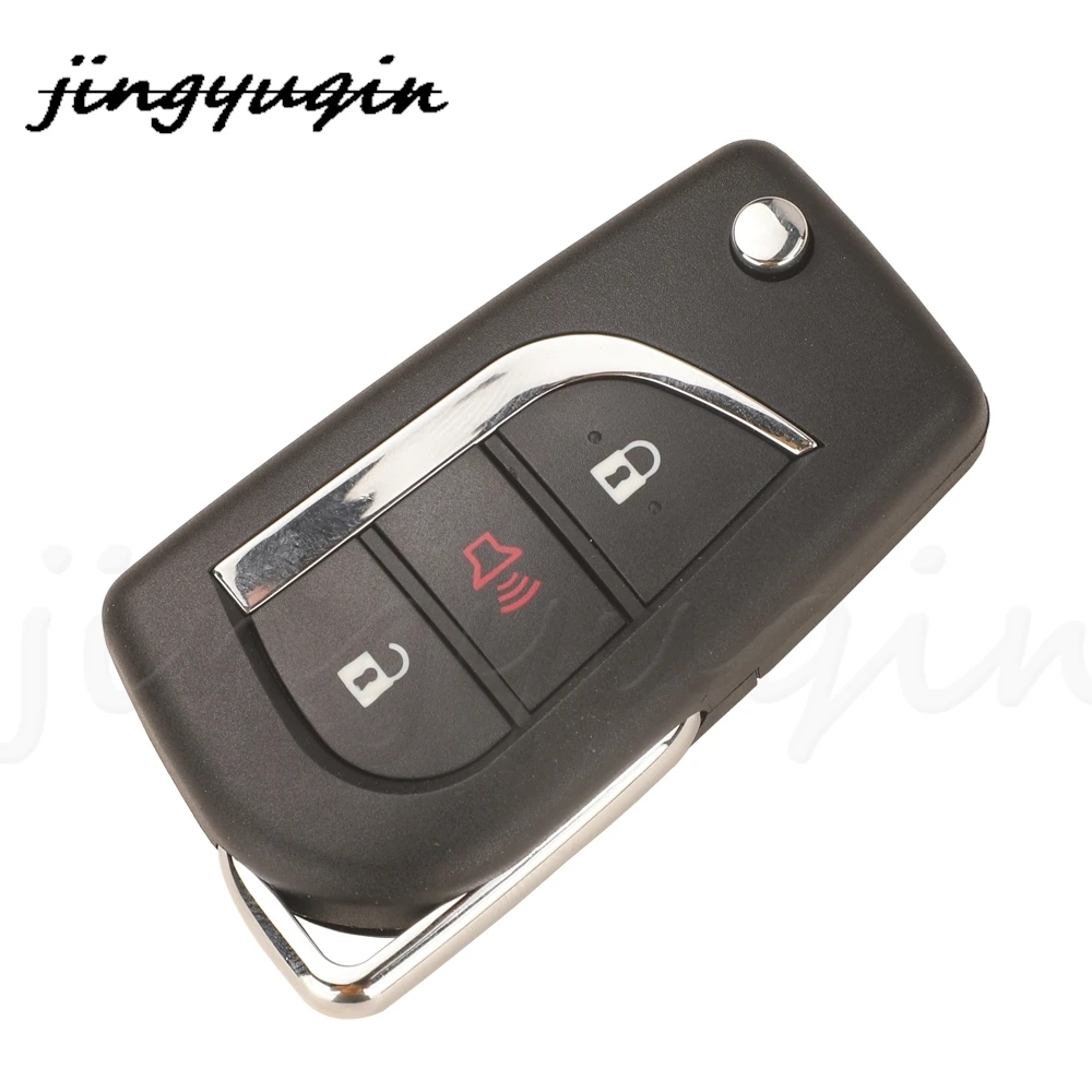 Jingyuqin GQ4-73T HYQ12BFA 3BTN Flip pilot z kluczykiem samochodowym 314MHZ FSK H (8A) Chip do Toyota RAV4 Camry Corolla 2015 - 2021