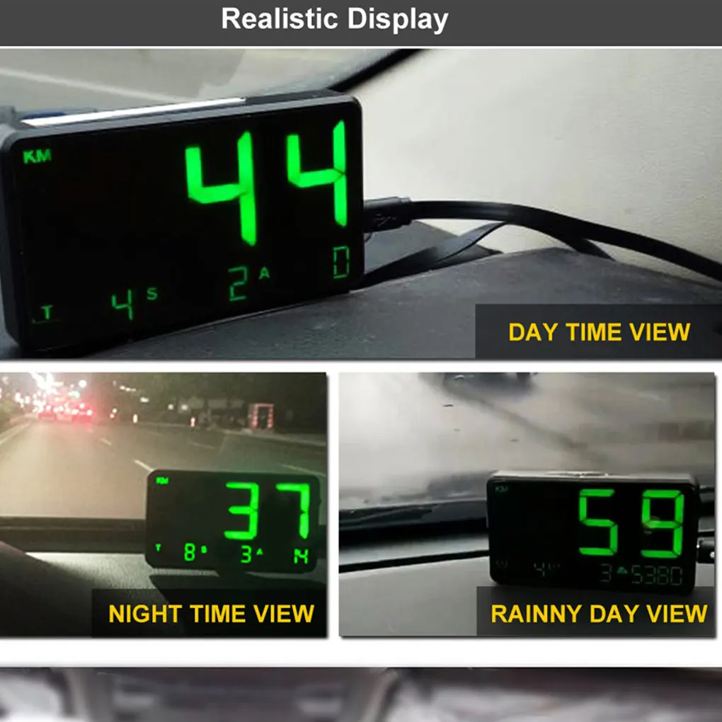 Wide Range Of Applications Global Positioning System HUD Speedometer Easy And Convenient