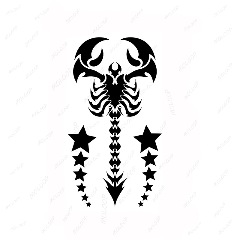 Tattoo Sticker Scorpion Tiger Eagle Snake Animal Rose Flower Temporary Waterproof Hand Arm Foot Makeup Body Art for Men Women