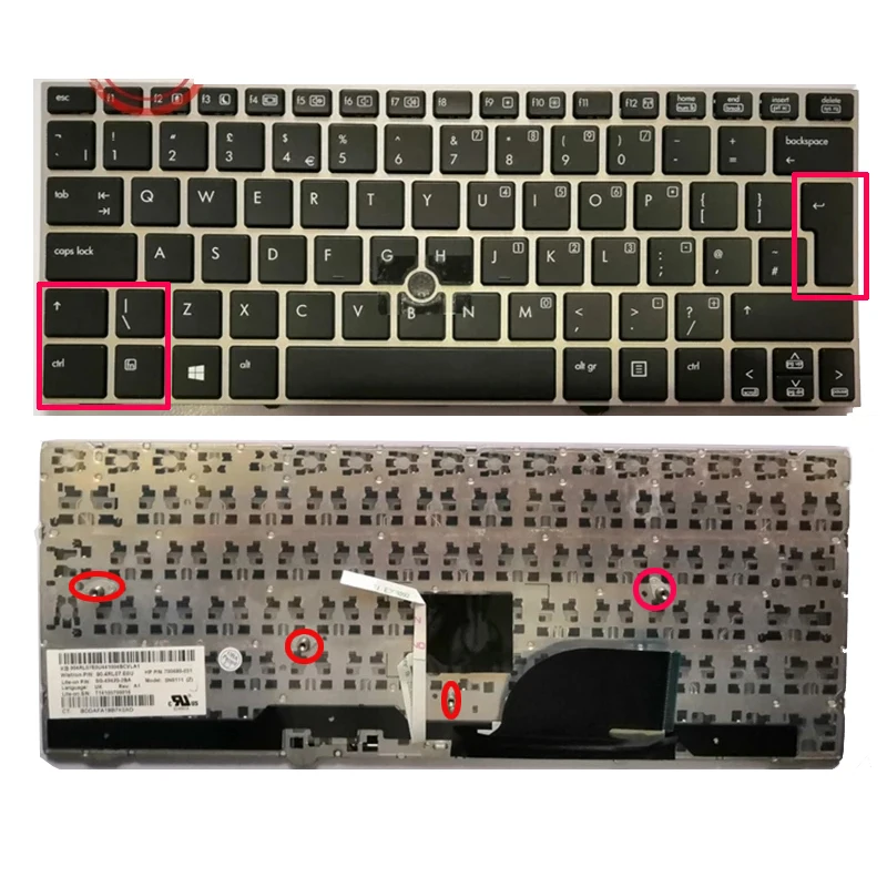 

UK Laptop Keyboard for HP EliteBook 2170 2170P Keyboard