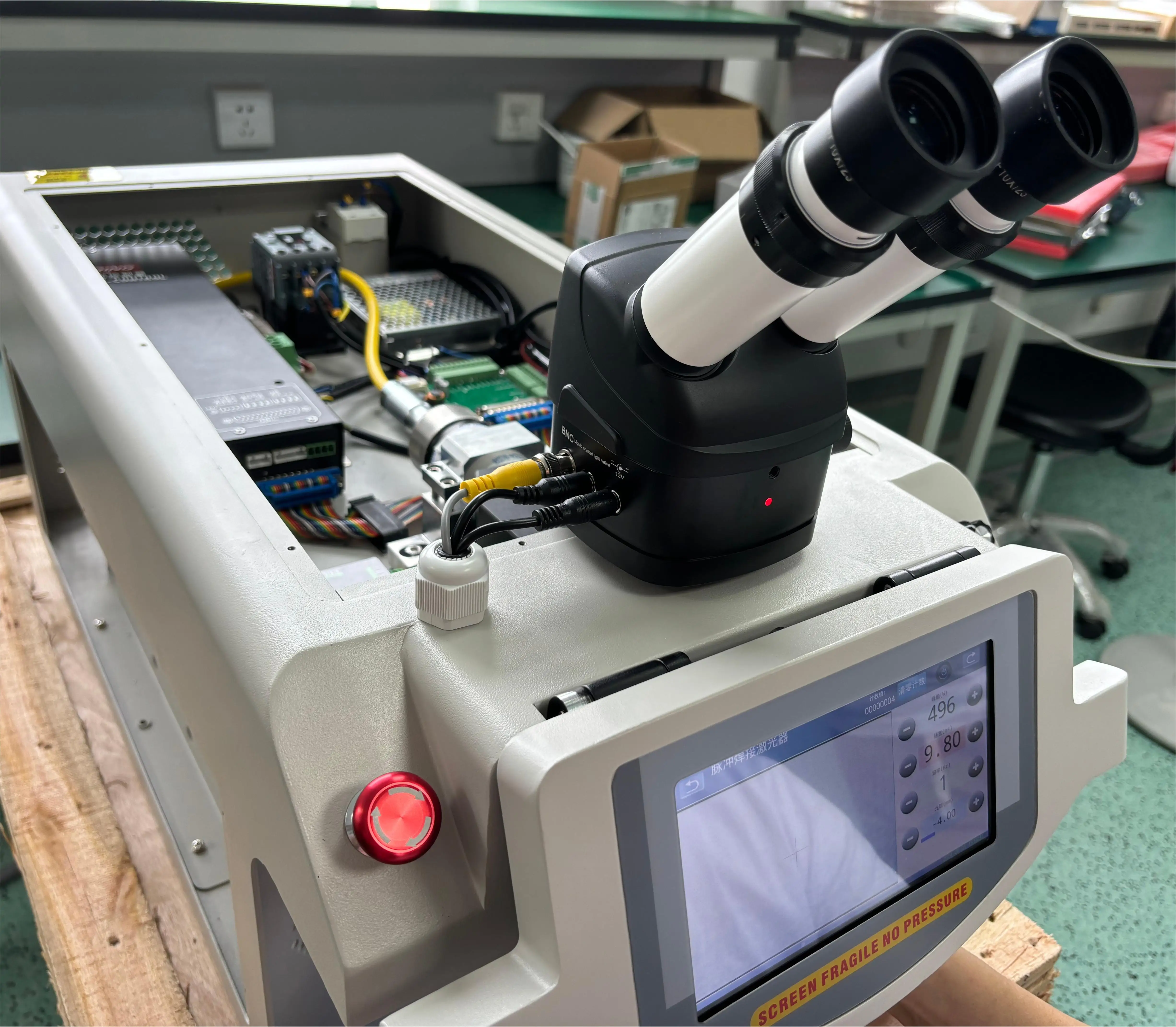 HotQCW 60W Mini Portable Laser Welding Machine Gold Jewelry Raycus 60W Laser Source Metal Pump Construction Core Component Engin