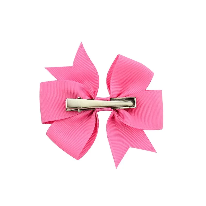 24pcs/Set Solid Grosgrain Ribbon Hair Clips for Girls Hair Bows Hairpins 3 To14 Age Children Handmade Hairgrips Hair Accessories image 5