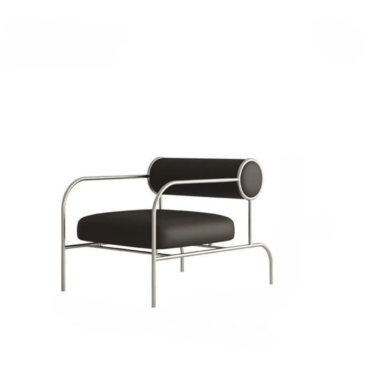 art simple Armchair Medieval style stainless Italian minimalist Armchair ergonomic design cadeiras para sala de estar furniture