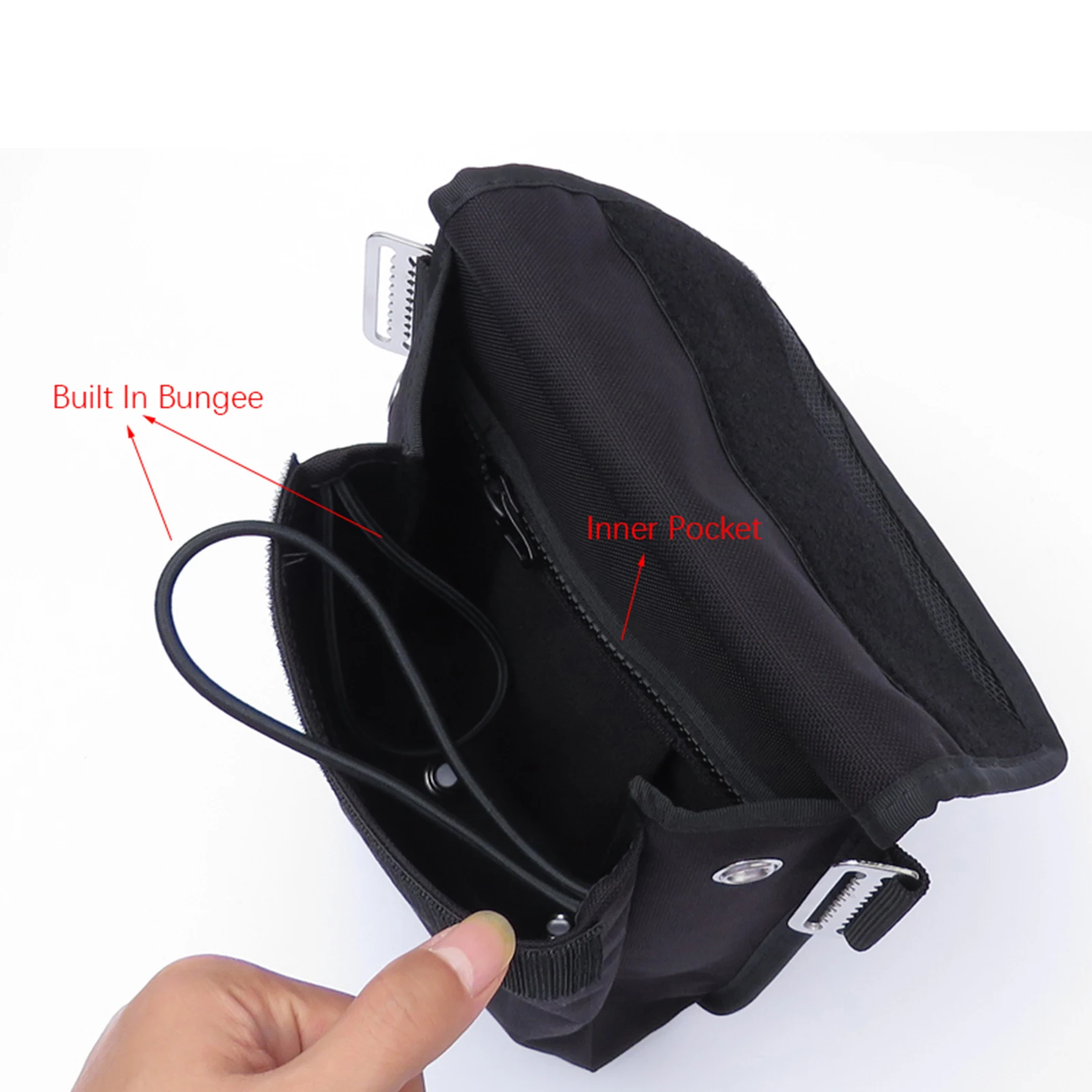 Scuba Diving Thigh Pocket Snorkeling Equipment Holder Scuba Diving Accessories for Underwater Diver Snorkeling Swimming Black