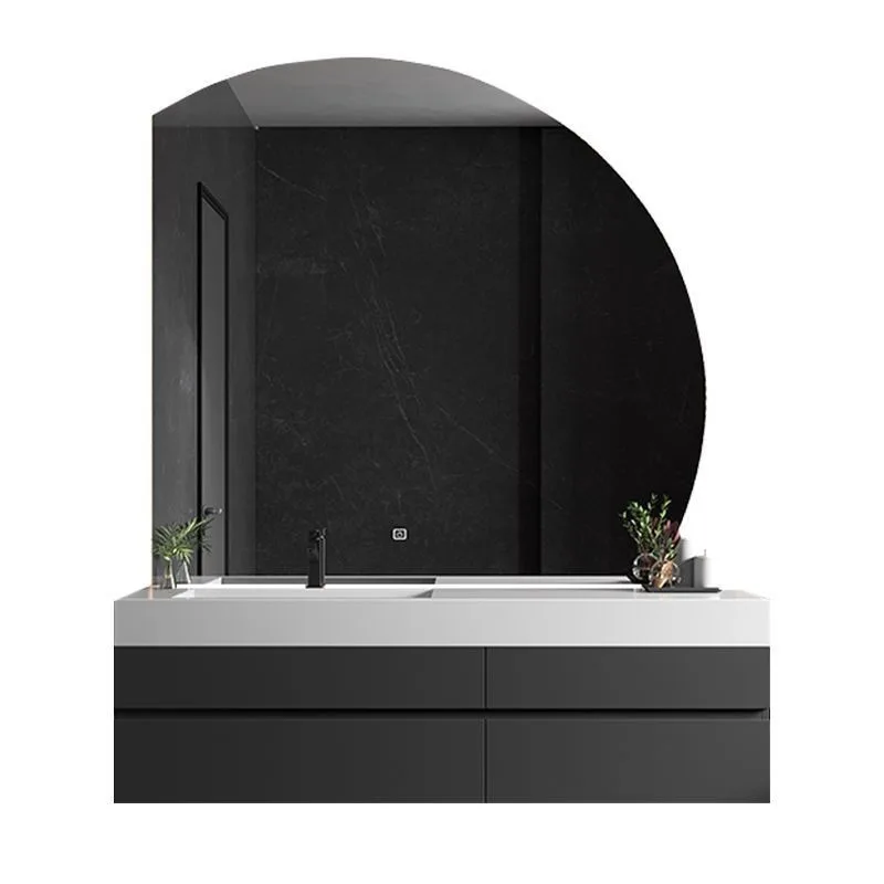 

Modern Luxury Large Storage Wall Mounted Bathroom Vanity with Light Emitting Diode Mirror Lacquered Door Panel
