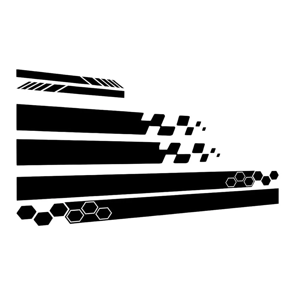 Upgrade your car\\\'s appearance with our affordable 5 Pieces Vinyl Car Side Stickers Stylish Auto Body Racing Sports Decals