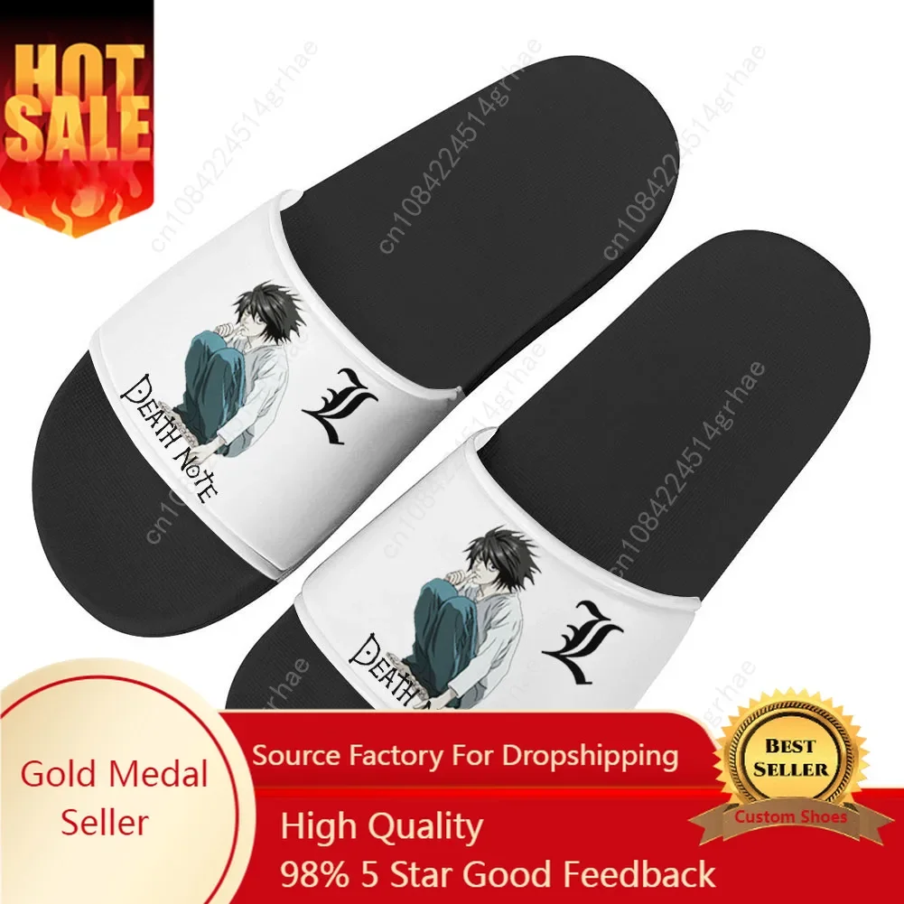 Death Note Fashion Slippers Home Water Shoes Men Women Teenager Custom Made Bathroom Beach Pool Sandals That Can Be Worn Outside