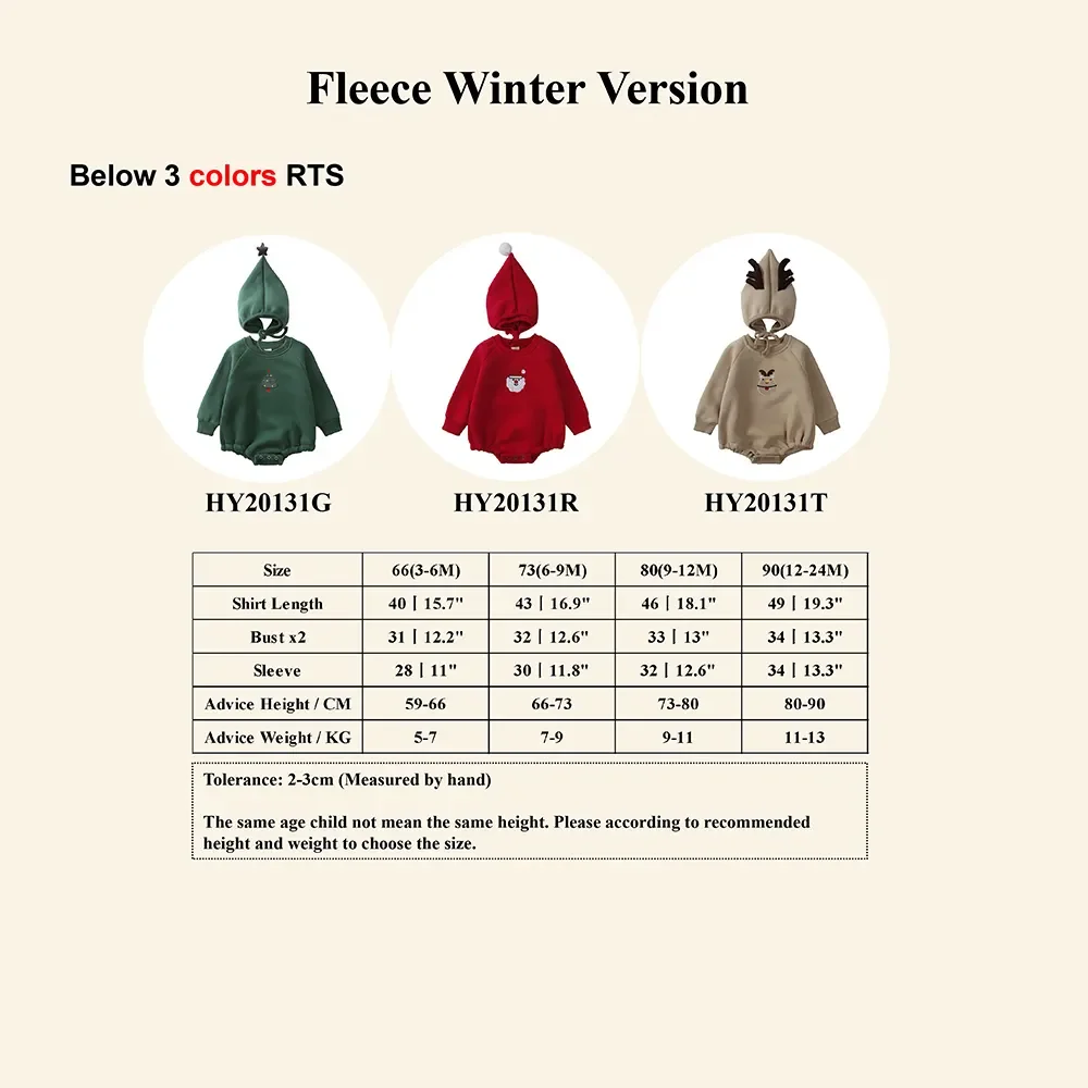 Christmas Clothes Baby Romper with Hood 4