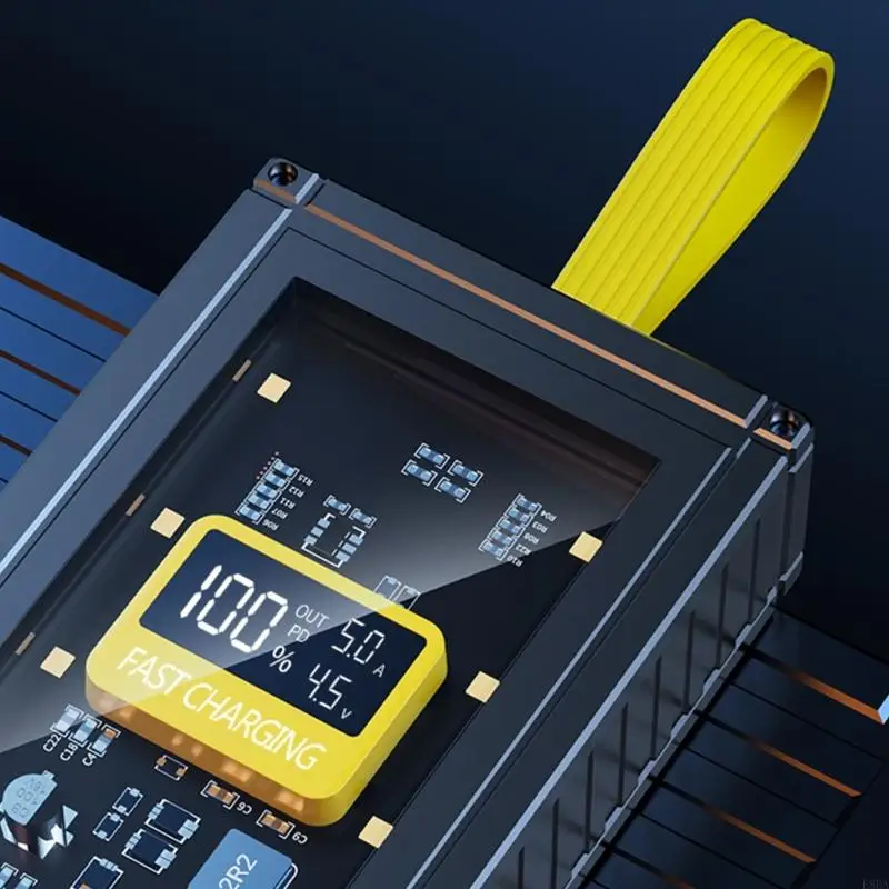 E8BA 20000MAH быстрая зарядка мобильная адаптер питания со светодиодным дисплеем и вспомогательным аккумулятором ночного света