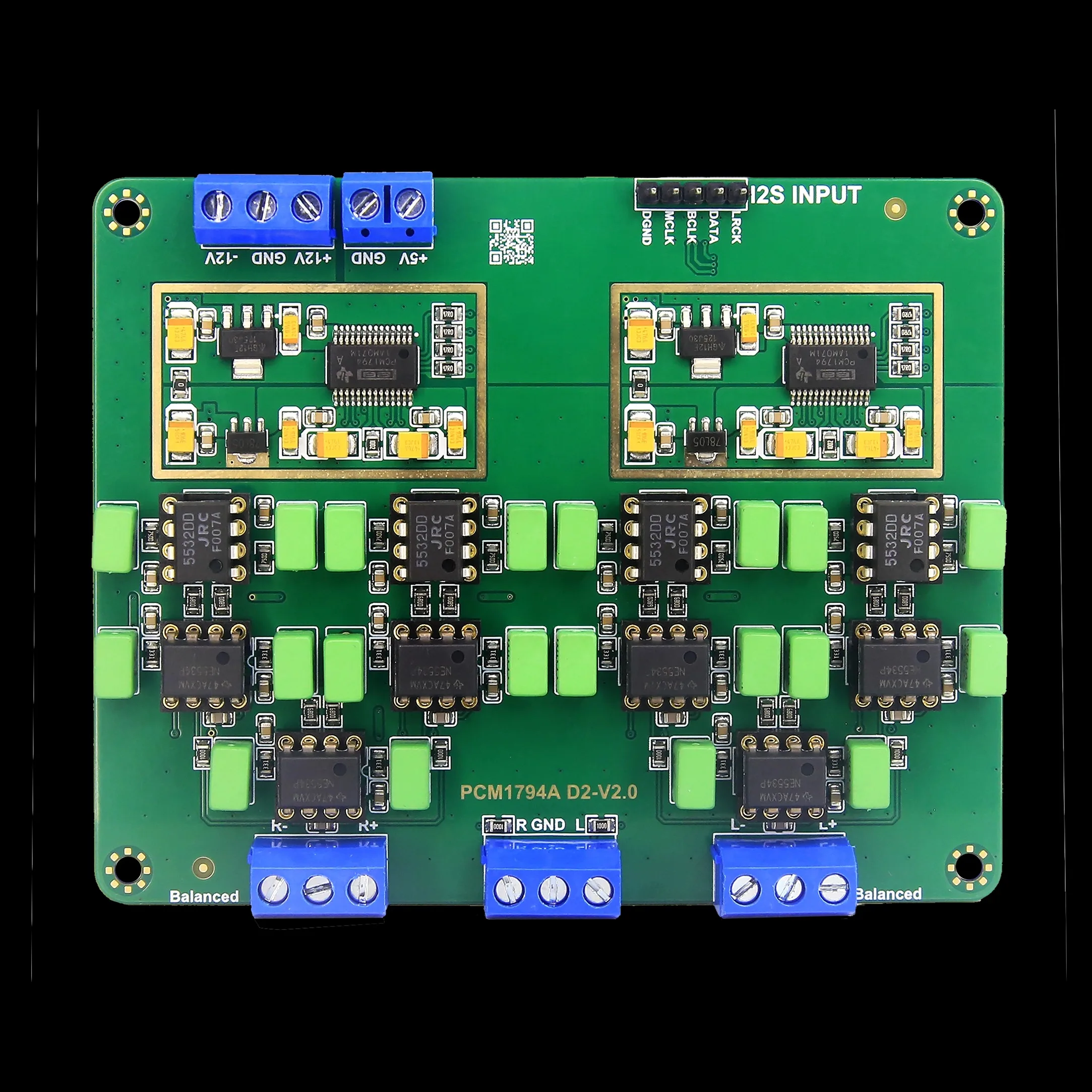 Y3 Parallel Dual PCM1794A Decoding Board DAC Gold Plated Version HiFi Fever 24Bit 192kHz