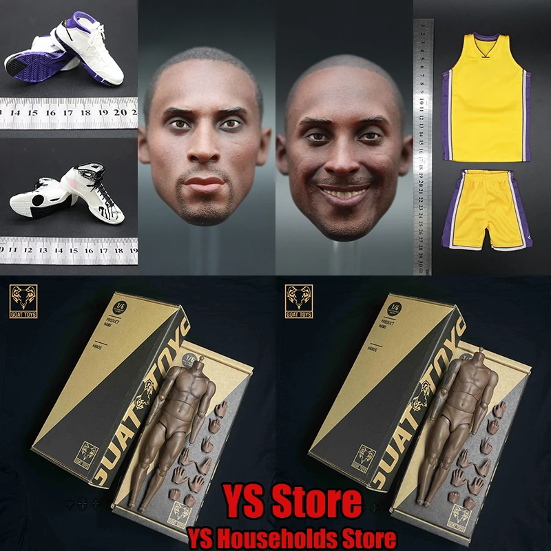 G.T Goat Toys 1/6 K B Delicate Head Sculpt Movable Basketball Player Body Sneakers Accessory For 12