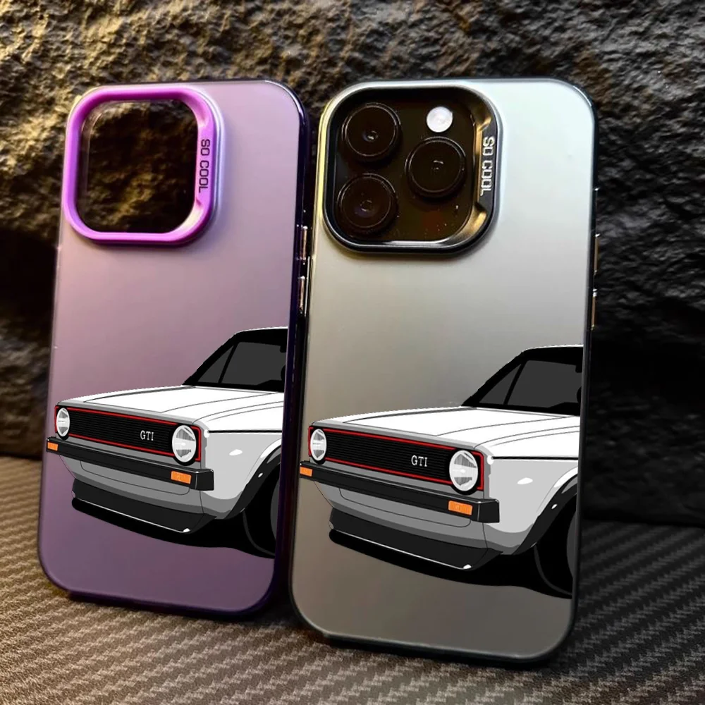 G-Golf G-GTI Car Phone Case For iPhone16,15,14,13,12,11,Mini,Pro,MAX Candy Matte Shockproof Back Cover