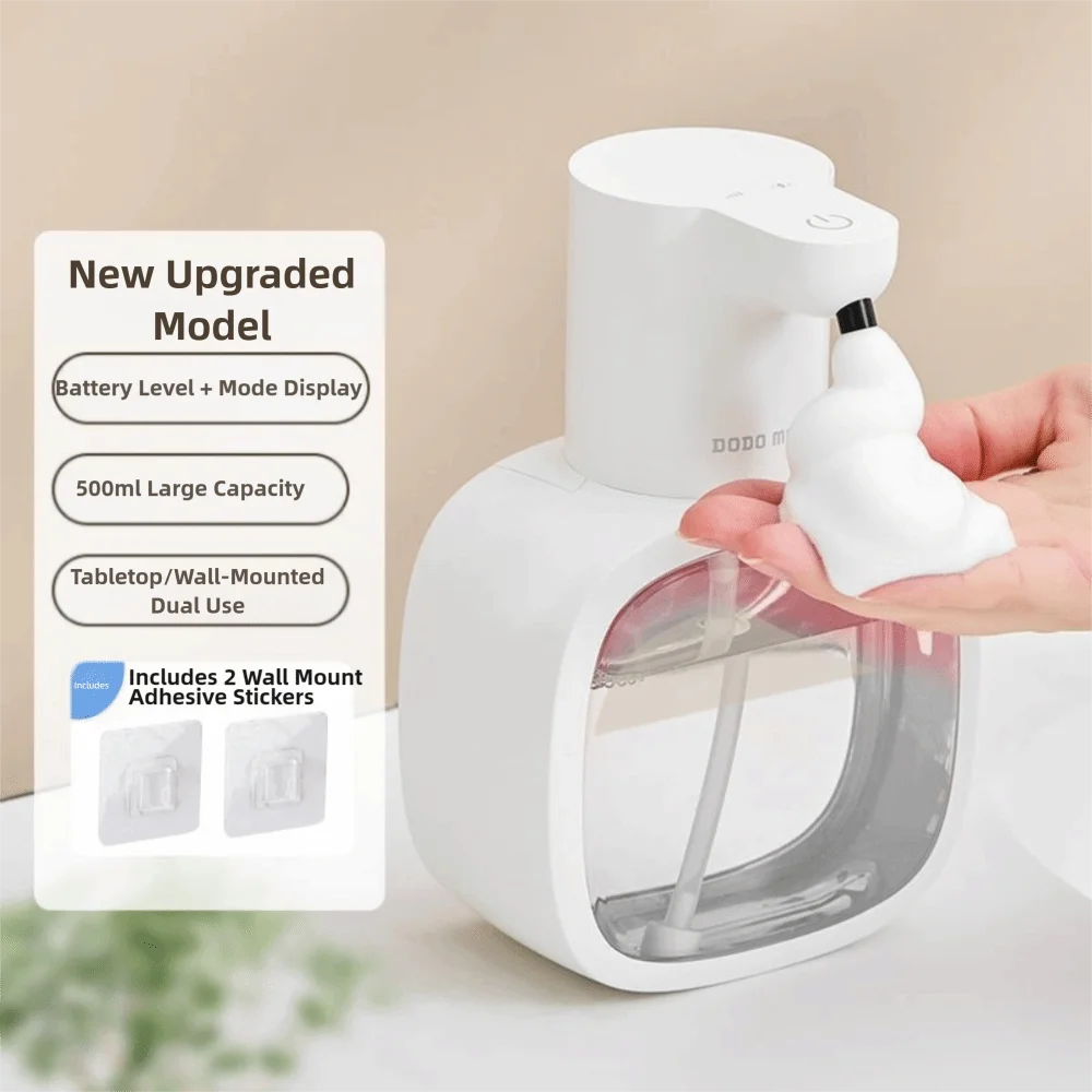 

Automatic Foaming Soap Dispenser 4-Level Adjustable 500ml Smart Soap Dispenser Rechargeabled Wall - Mounted