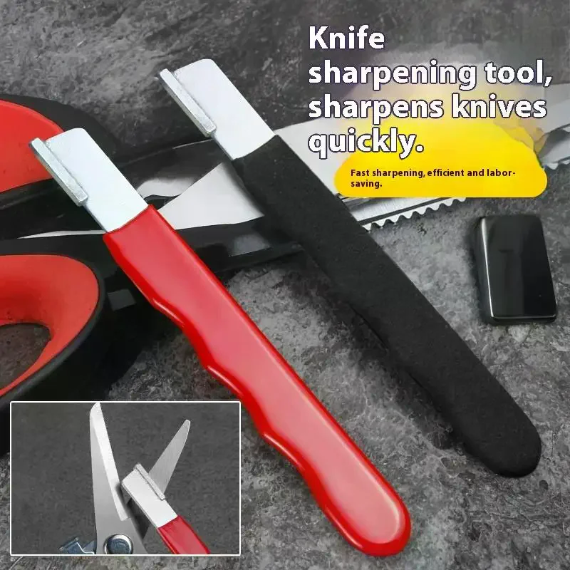 2 Buah Pengasah Pisau Gunting Profesional Berbahan Tungsten Diamond Keramik Untuk Semua Jenis Bilah Pisau Dapur dan Gunting Kebun