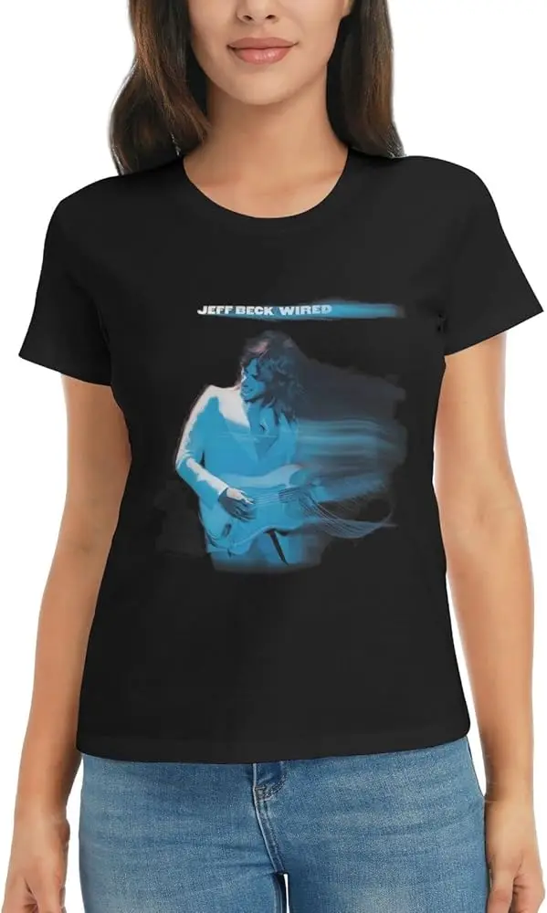 Jeff Beck Girls Shirts Casual Sports t Shirts Women Fashion Printed t Shirt Crew Neck Shirts