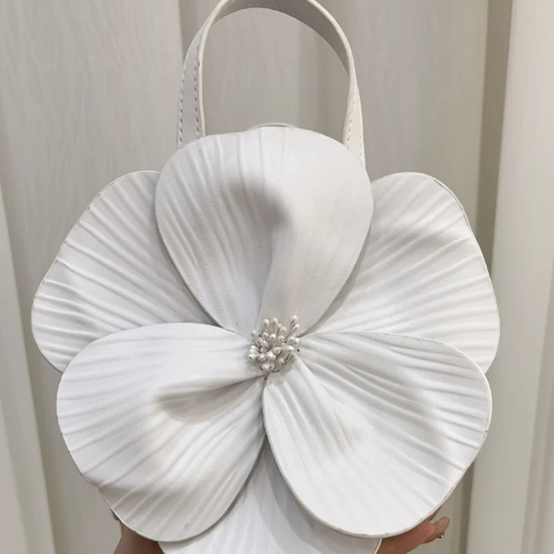 2024 New Ladies Flowers Evening Bags For Women Luxury Designer Handbag And Purse In PU Petal Splicing With Inner Pocket Shoulder