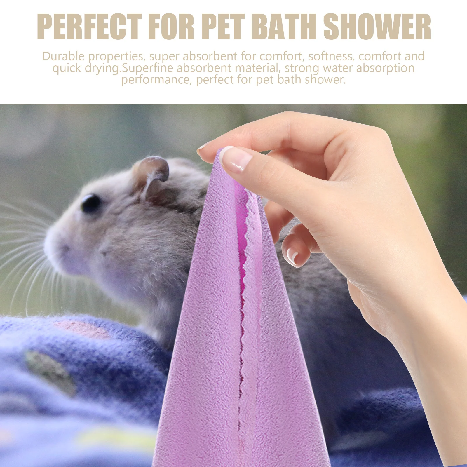 

6Pcs Guinea Pig Bedding Coral Fleece Soft Absorbent Pet Towels Small Animals Nest Blankets Guinea Pig Bedding Hedgehog Supplies