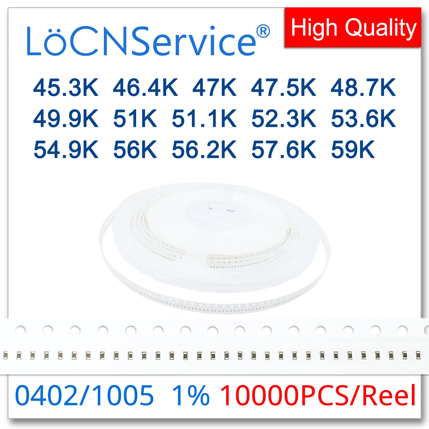 

LoCNService 0402 1% 10000 шт. 45,3 К 46,4 К 47 К 47,5 К 4,5 К 49,9 К 51 К 51,1 К 52,3 К 53,6 К 54,9 К 56 К 56,2 К 57,6 К 59 К 1005 Резистор OHM