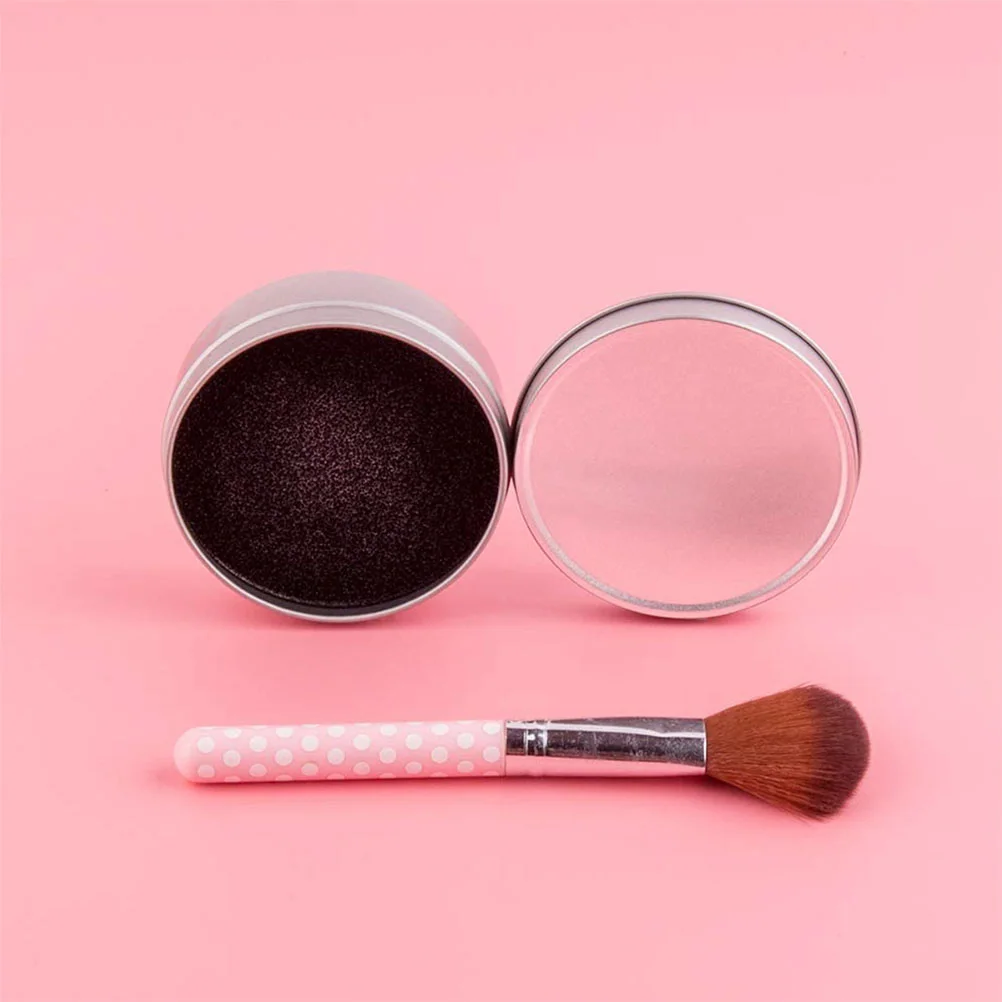 5 juegos de estuche de limpieza para brochas de maquillaje, esponja de carbón activado Premium, removedor de Color compacto de tamaño de viaje, limpiador de brochas eficiente