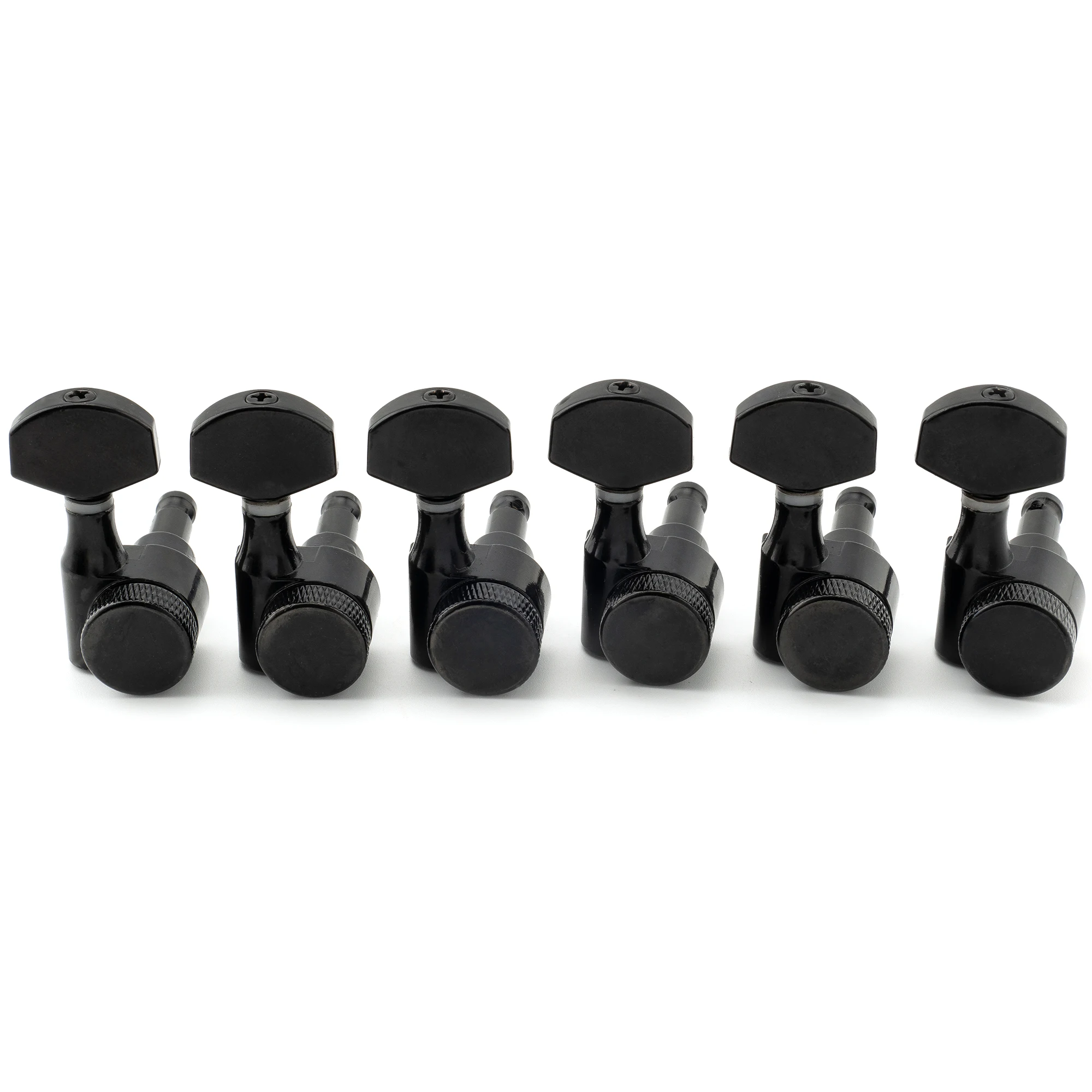 Musiclily Pro 6-in-line 15:1 Ratio 1-Pin Full Sealed Locking Machine Heads Tuners Tuning Pegs Keys for SQ ST Tele Guitar