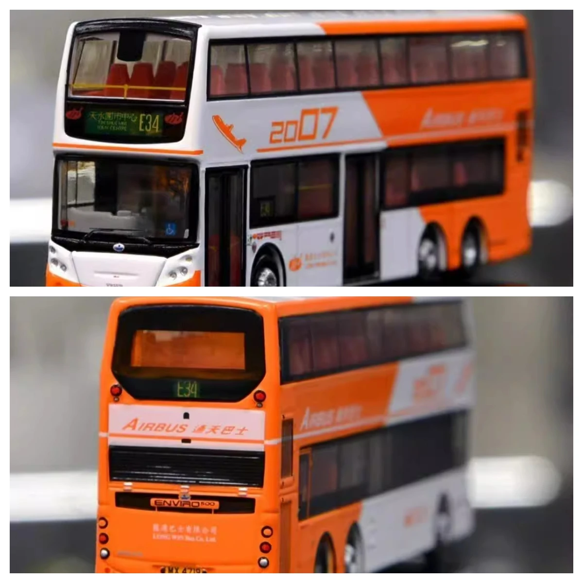 Tiny 1/110 LWB Vo B9TL Enviro500 Hong Kong Bus Diecast Model Car Collection Limited Edition Hobby Toys