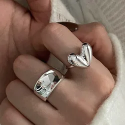 Fashion Metal Heart Bump Rings For Women Counple Wedding Engagement Women's Vintage Ring Fashion Jewelry jz791