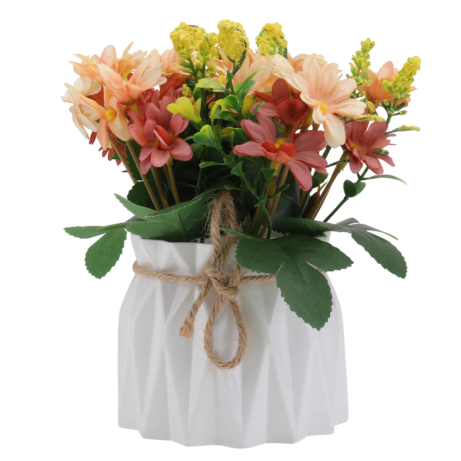 

1pc Artificial Flower Bonsai Decor Bright Colors Long Lasting Home Restaurant Bar Scene Decor Plastic Material Fine
