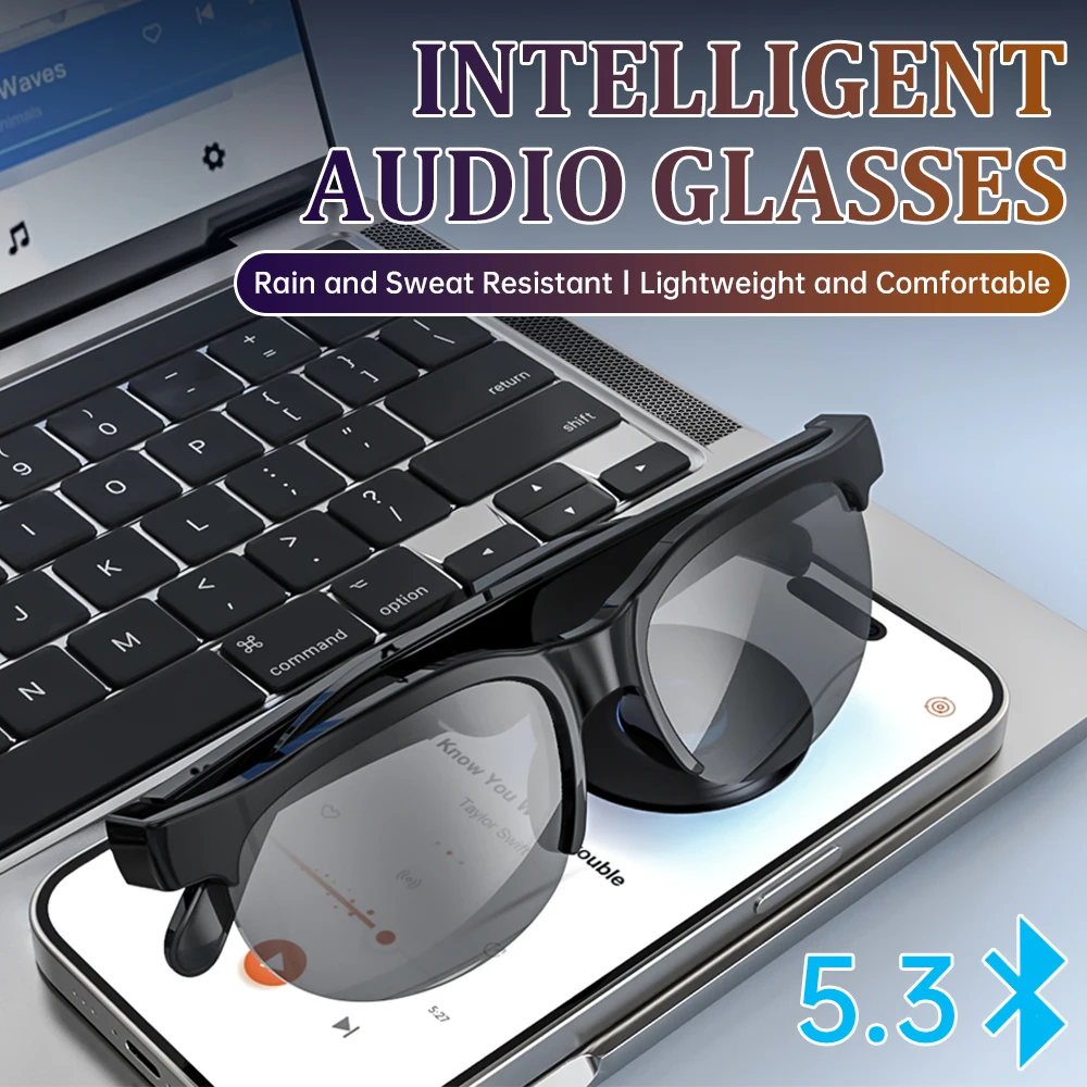 XG-88 Smart Glasses Earphone Anti-Blu-ray Stereo headset Dual Speaker Touch Wireless Bluetooth Sunglasses Headphone Travel