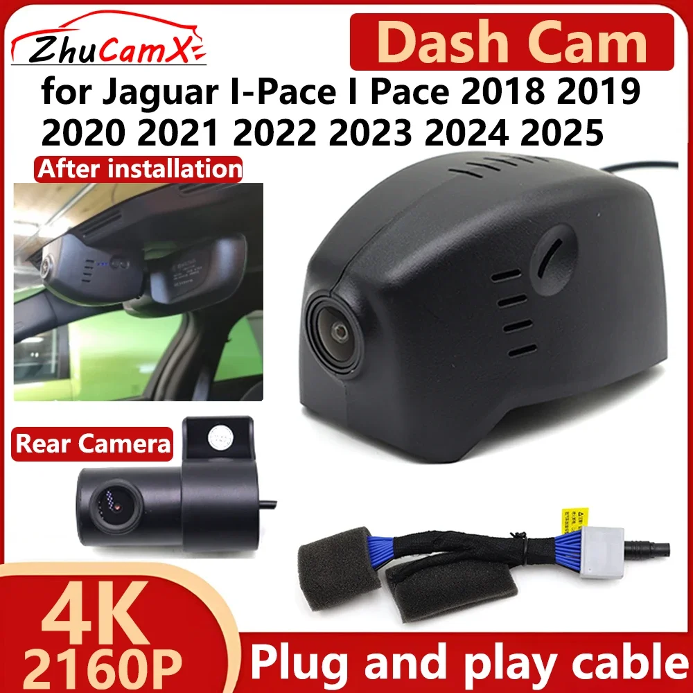 ZhuCamX for Jaguar I-Pace I Pace 2018 2019 2020 2021 2022 2023 2024 2025 4K 2160P Car DVR Dash Cam Camera Night Vision Recorder