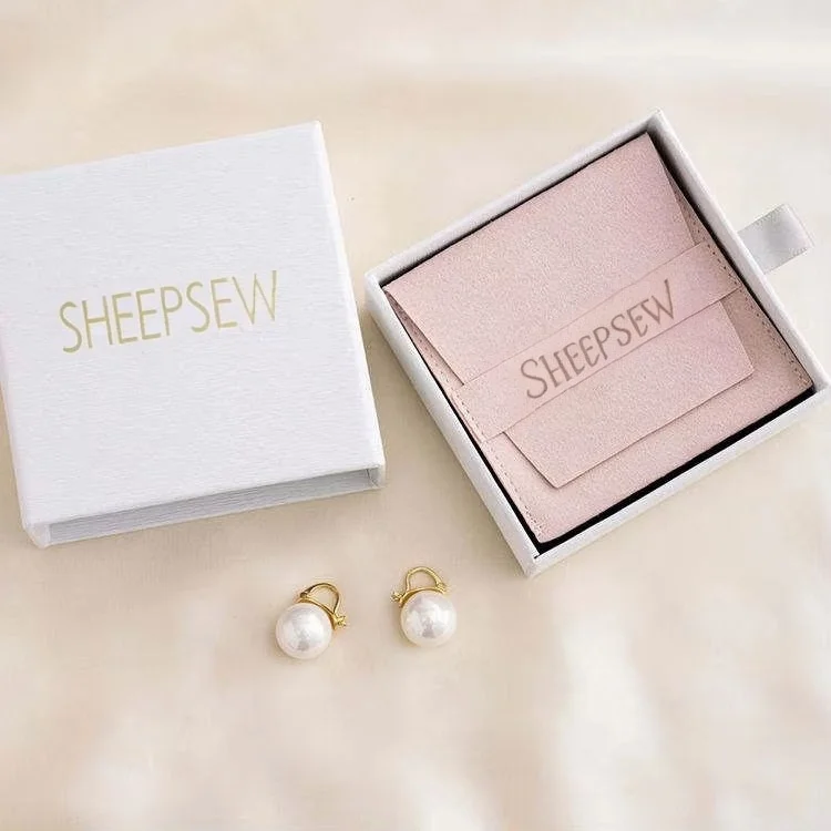 Customized Logo 9*9 White Drawer Cardboard Jewelry Box Jewelry Packaging Sliding Gift Paper Drawer Box With Ribbon