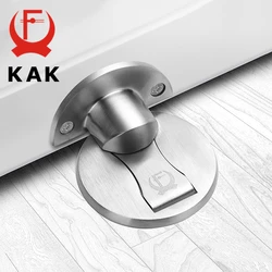KAK Stainless Steel Door Stopper Silver Nail-free Magnetic Door Holders Wind-proof Water-proof Door Stops Hidden Door Hardware