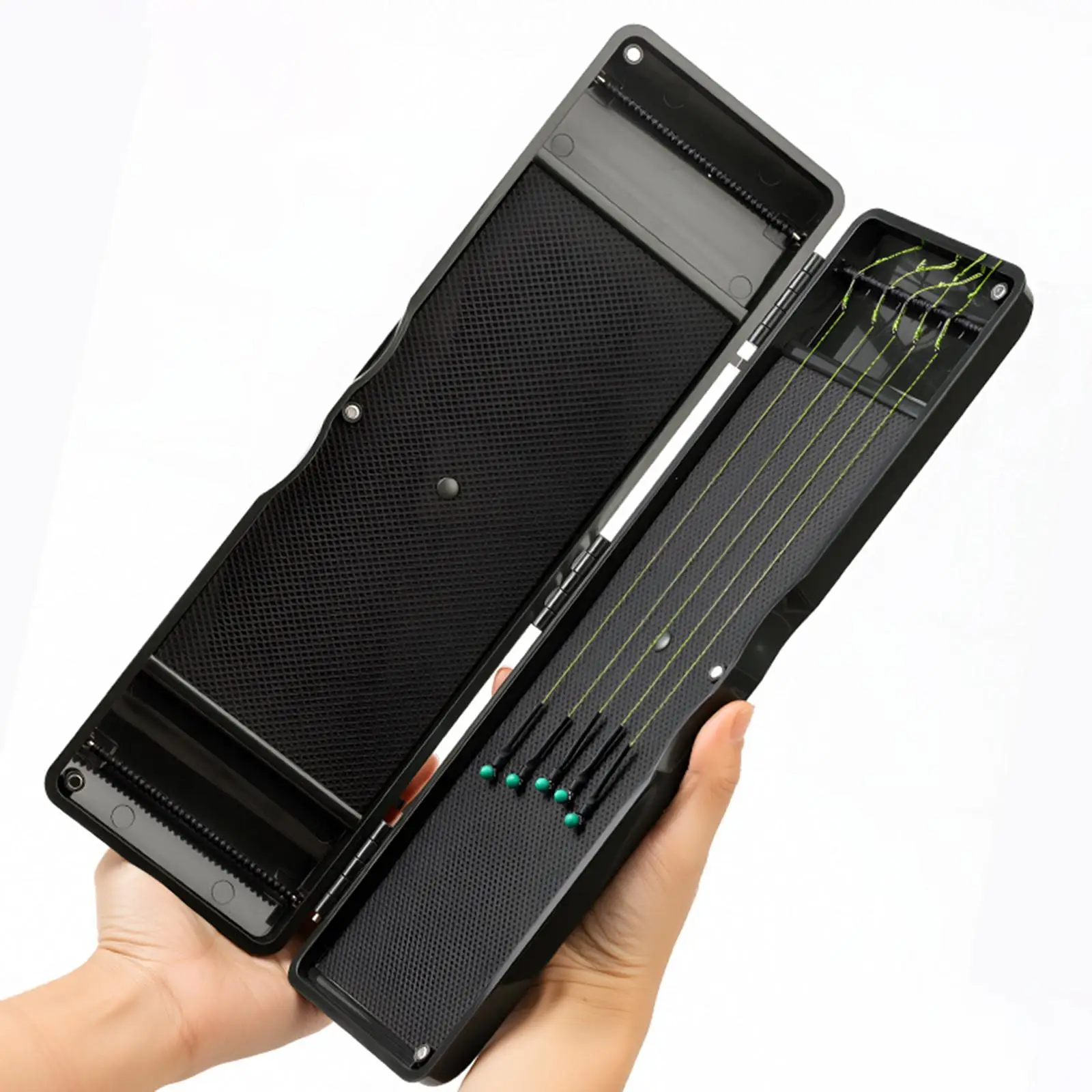 

Коробка для оснастки Stiff Hair Rig, держатель для оснастки, большая вместимость, портативная, удобная в использовании, с 20 шт. штифтами, коробка для хранения для пресноводной рыбалки