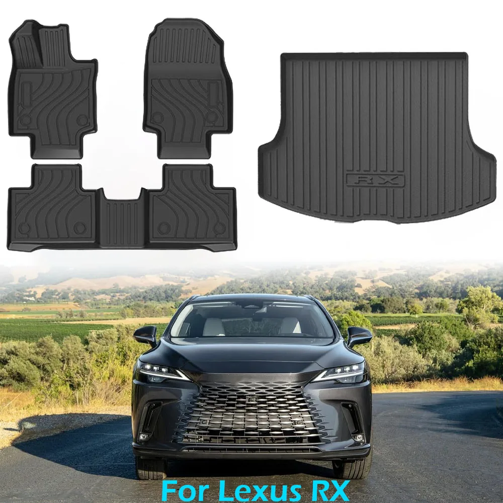 For 2023-2026 Lexus RX 350H 450H+ 500H F Sport PHEV Hybrid All Weather TPE Floor Mats Trunk Mat Cargo Liner Anti-Slip RHD LHD