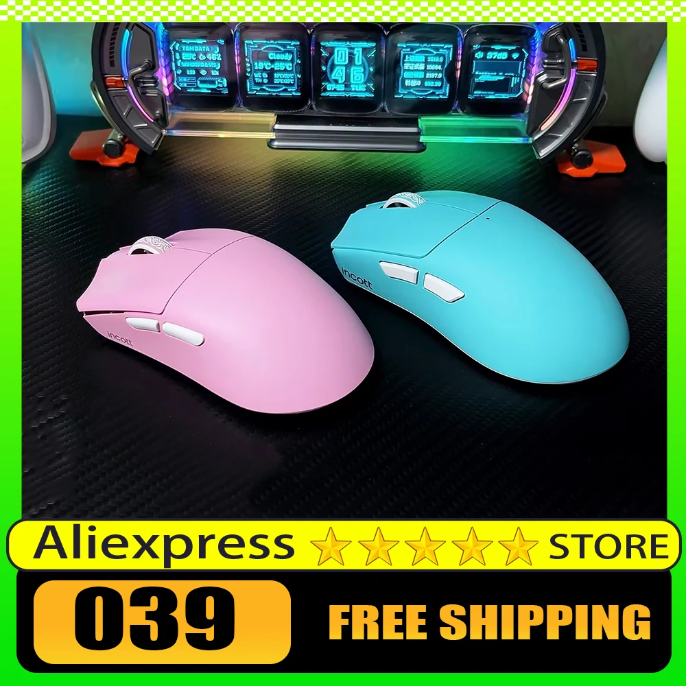 

Incott 039Pro 8K Wireless Mouse Bluetooth Tri Mode 2.4G PAW3950ES-KING 32000DPI Ergonomic 52g Lightweight Pc Accessory Gifts