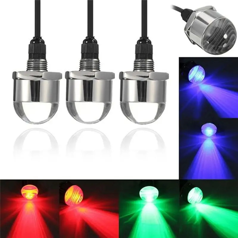 Reliable-Boat Underwater Light Navigation Light LED Drain Plug Light Boat LED Light Marine Underwater LED Light Red Light
