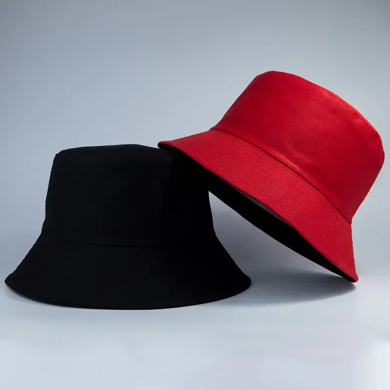 Classic Reversible Bucket Hats Man Women Cotton Fisherman Cap Girl Boy Daily Vacation Chapeau Bob Casquette Gorras image 5