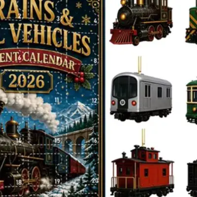 24Pcs For Acrylic Train Advent Calendar Hanging Ornaments Set For Mini Rail Vehicle Christmas Tree Decorations Holiday Party
