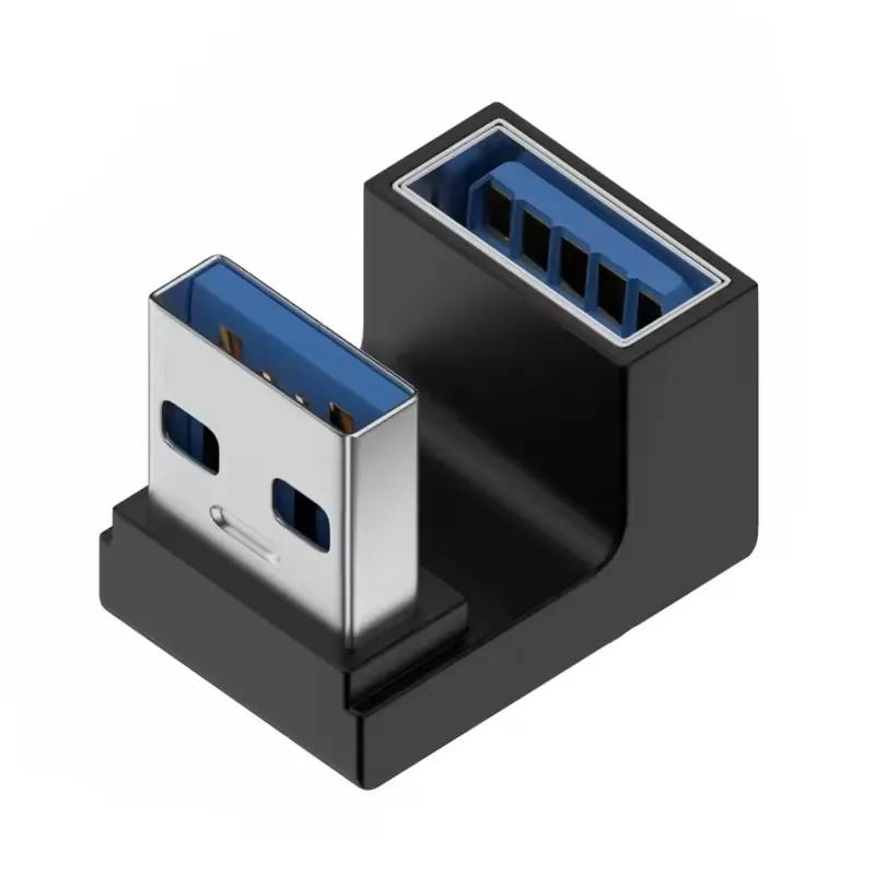 USB 3.0 Stecker auf Buchse rechtwinkliger Verlängerungsadapter 90 Grad USB-Anschluss nach oben Winkeladapter 10 Gbit/s für Laptop-PC-Konverter