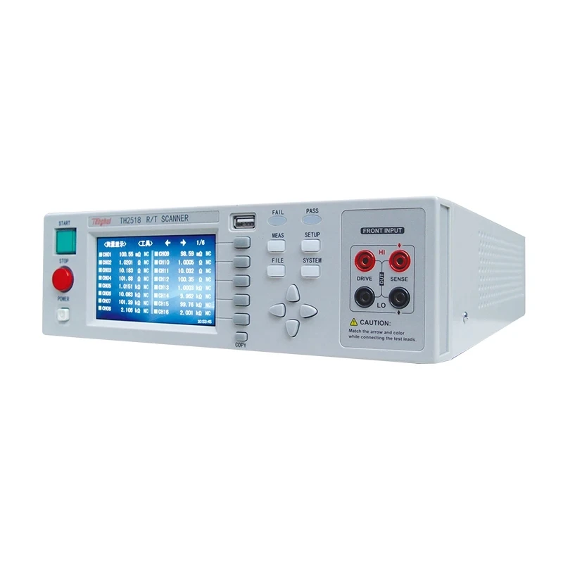 Tonghui TH2518 Multi-channel Resistance Meter 10uohm-200kohm Temperature Scanner