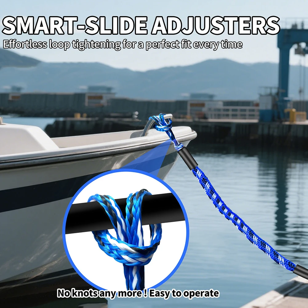 2Pcs Boat Bungee Dock Lines Boat Marine Rope For Kayak Jet Ski Dock Boating Bungee Dock Line Anti-corrosion Accessories Colorful - view 3