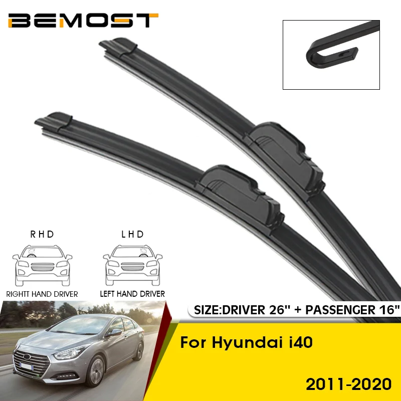 

Car Wiper Blades For Hyundai i40 2011-2020 Windshield Windscreen Front Window Blades 26"+16" Car Accessories