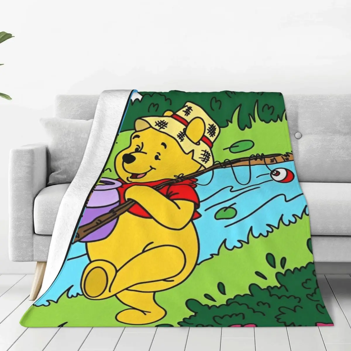 Winnie The Pooh Tigger Cartoon Blanket Travel Flannel Bedding Throws For Living Room Warm Soft Design Quality Bedspread