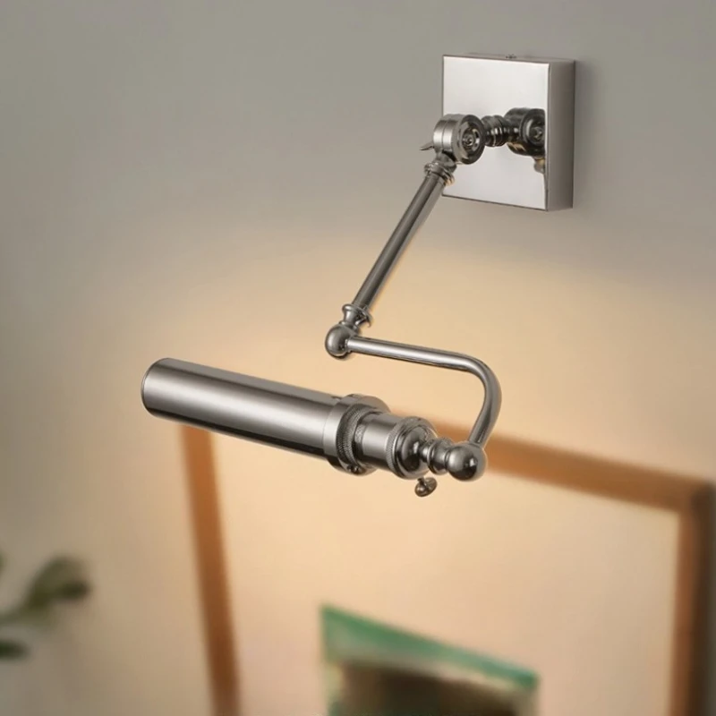

American classic lamp Chrome Adjustable Wall lamp with Switch Wall lights Indoor decor lighting Vanity LED Lights Fixture
