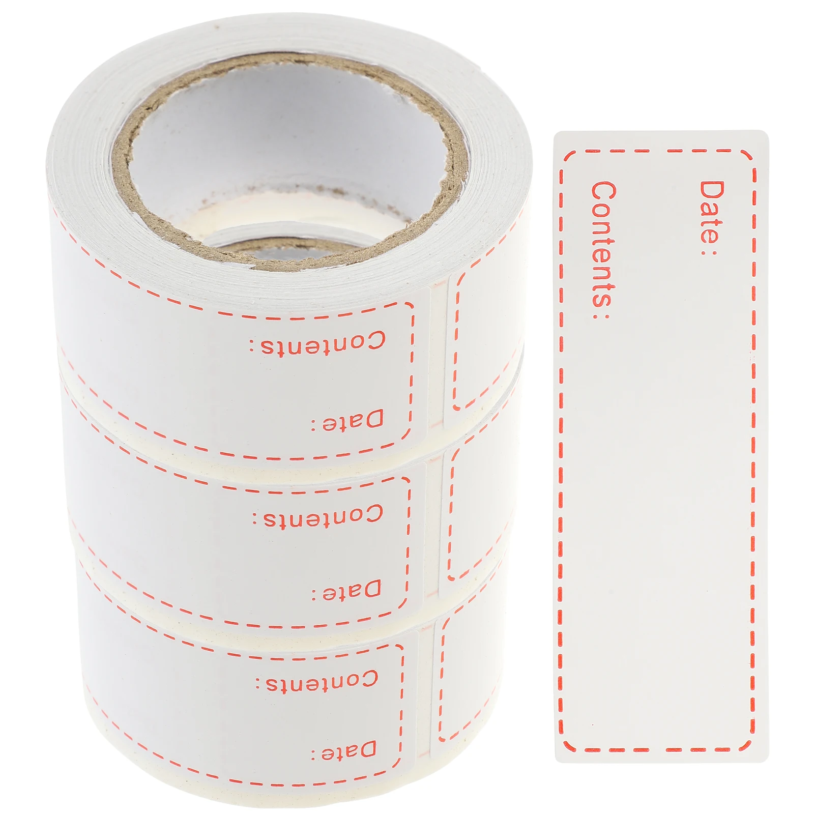 

Self Adhesive Food Labels Stickers 3 Rolls Copper Plate Storage Portable Contents Prep Canning Kitchen Bag Removable Date Wide