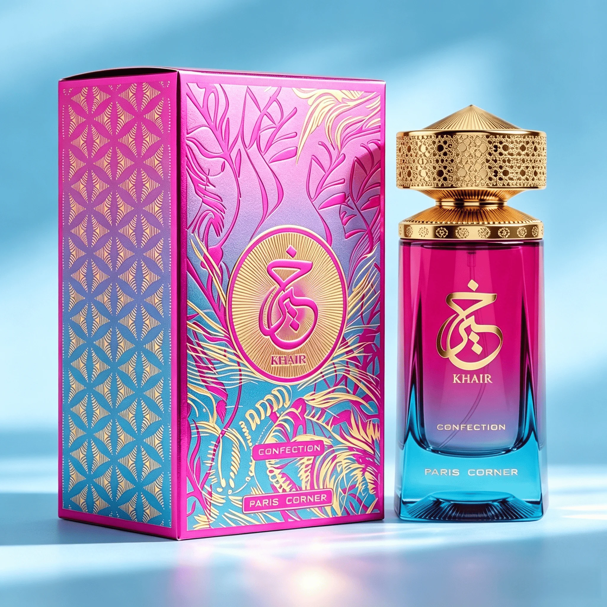 Perfume Unisex Paris Corner Khair Confection EDP 100ml, Aroma Floral Frutal Gourmand con Notas de Pera, Crema y Malvavisco