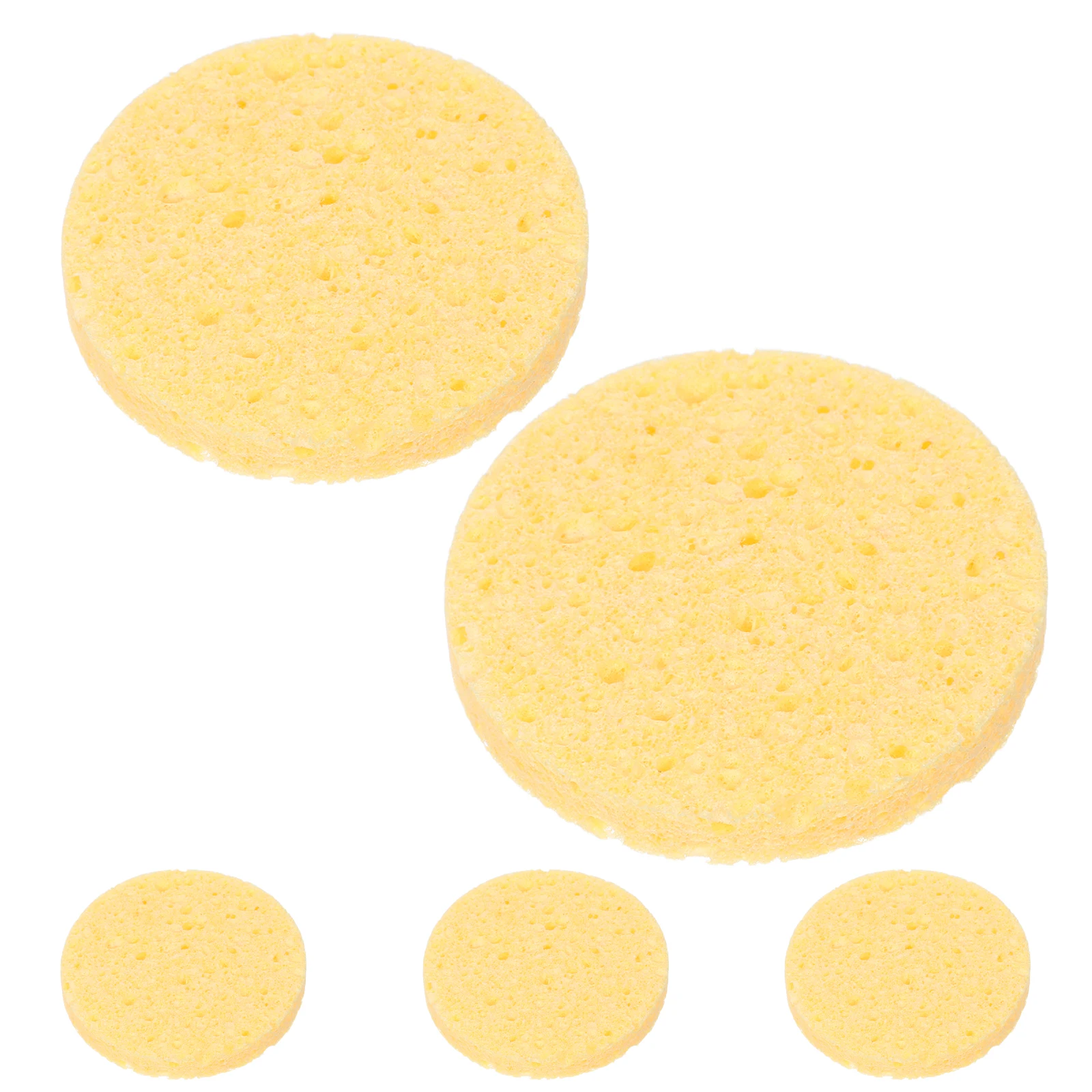 

5Pcs Round Makeup Remover Pads Soft Skin-Friendly Sponge Facial Cleansing Accessories for Women Round Sponge Pads