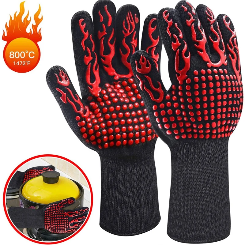 Multi-Function Microwave Oven Gloves High Temperature Resistance Barbecue Mitts 800 Degrees Non-slip heat insulation BakingGlove