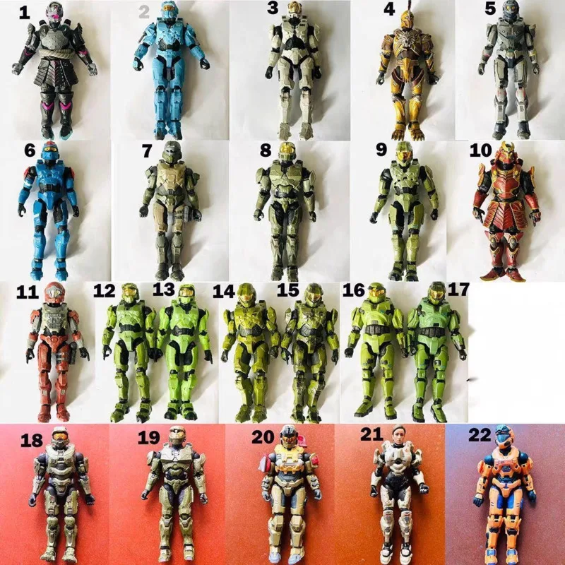 New Game Halo Master Chief 18cm Articulated Action Figure Spartan Armor Color Soldier Model  Collection  Gift For Game Fans