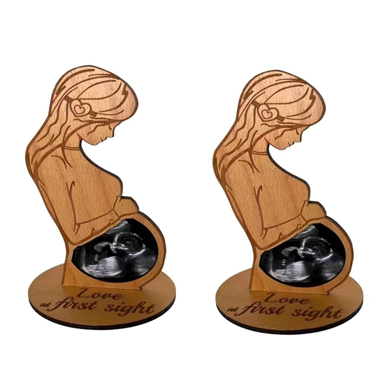 2Piece Pregnant Woman Sonogram Picture Frame First Time Mom's Gift Ultrasound Frame Decorations