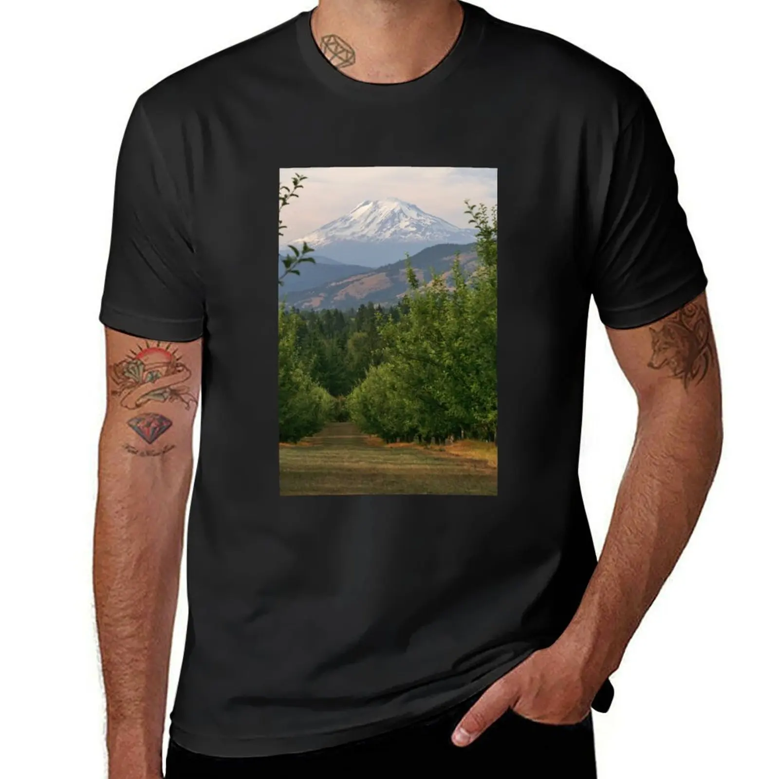 Mt Adams T-shirt graphics summer clothes blanks men t shirts